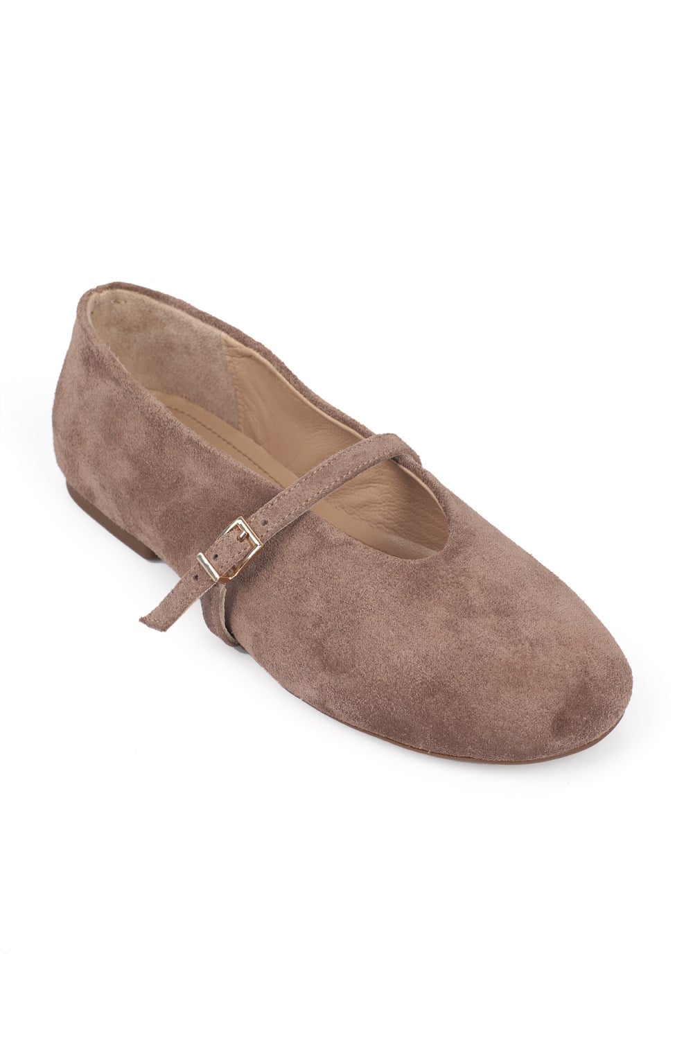 Capone Robyn Genuine Leather Women Mink Ballet Flat