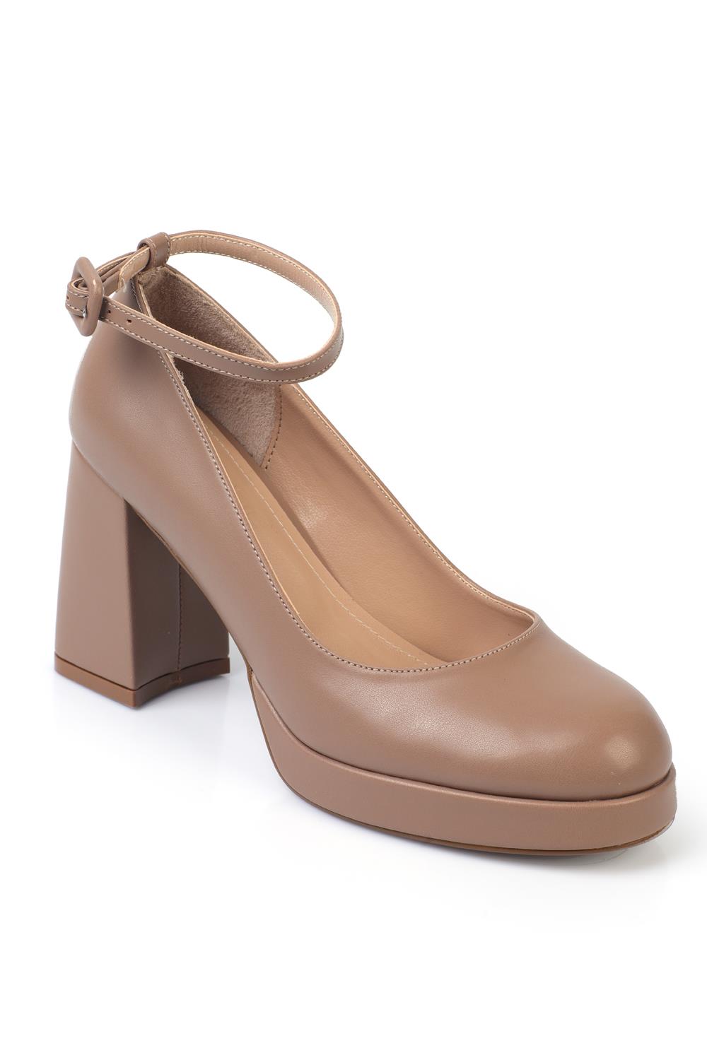 Capone Round Toe Ankle Banded Platform Woman Shoes