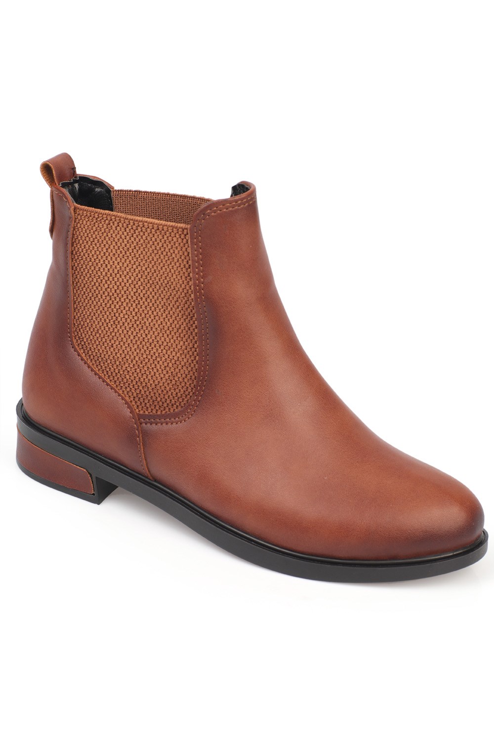 Capone Round Toe Ankle Height Elastic Sides Woman Boots