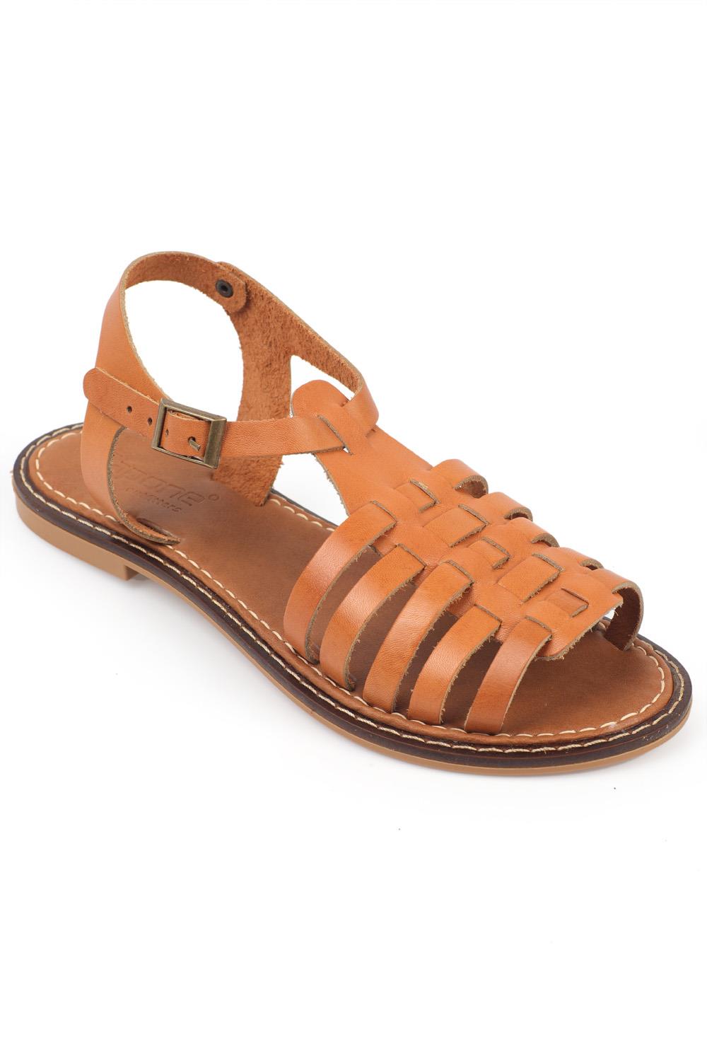 Capone Round Toe Gladiator Band Woman Leather Sandals