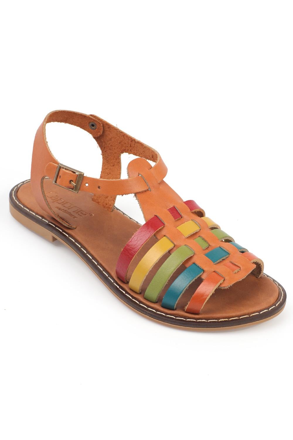 Capone Round Toe Gladiator Band Woman Leather Sandals