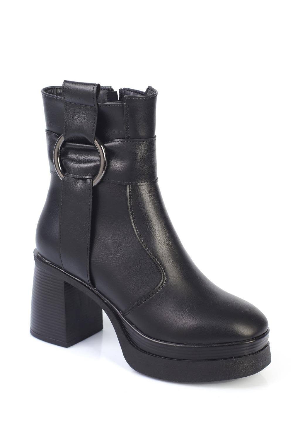Capone Round Toe Side Zipper Mid Heels Woman Boots