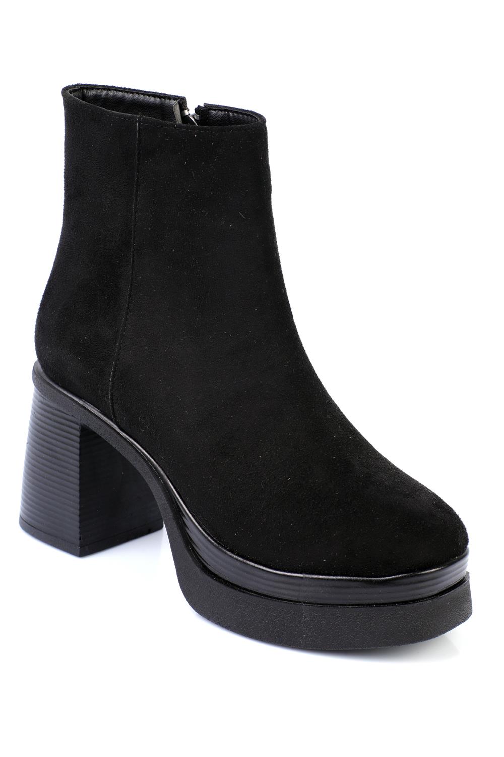 Capone Round Toe Side Zipper Mid Heels Woman Boots