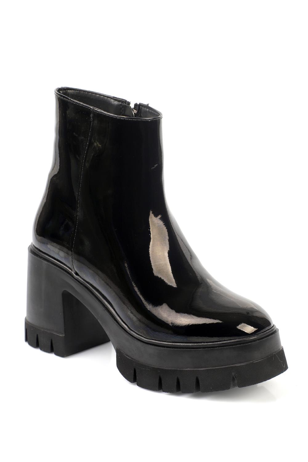 Capone Round Toe Side Zipper Mid Heels Woman Boots
