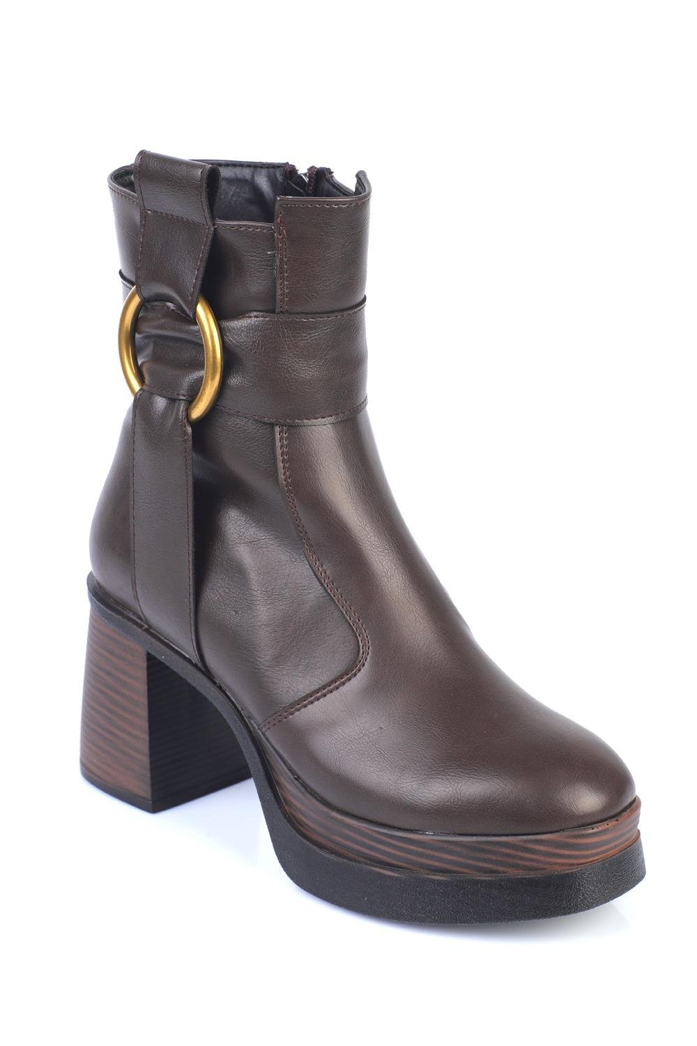 Capone Round Toe Side Zipper Mid Heels Woman Boots