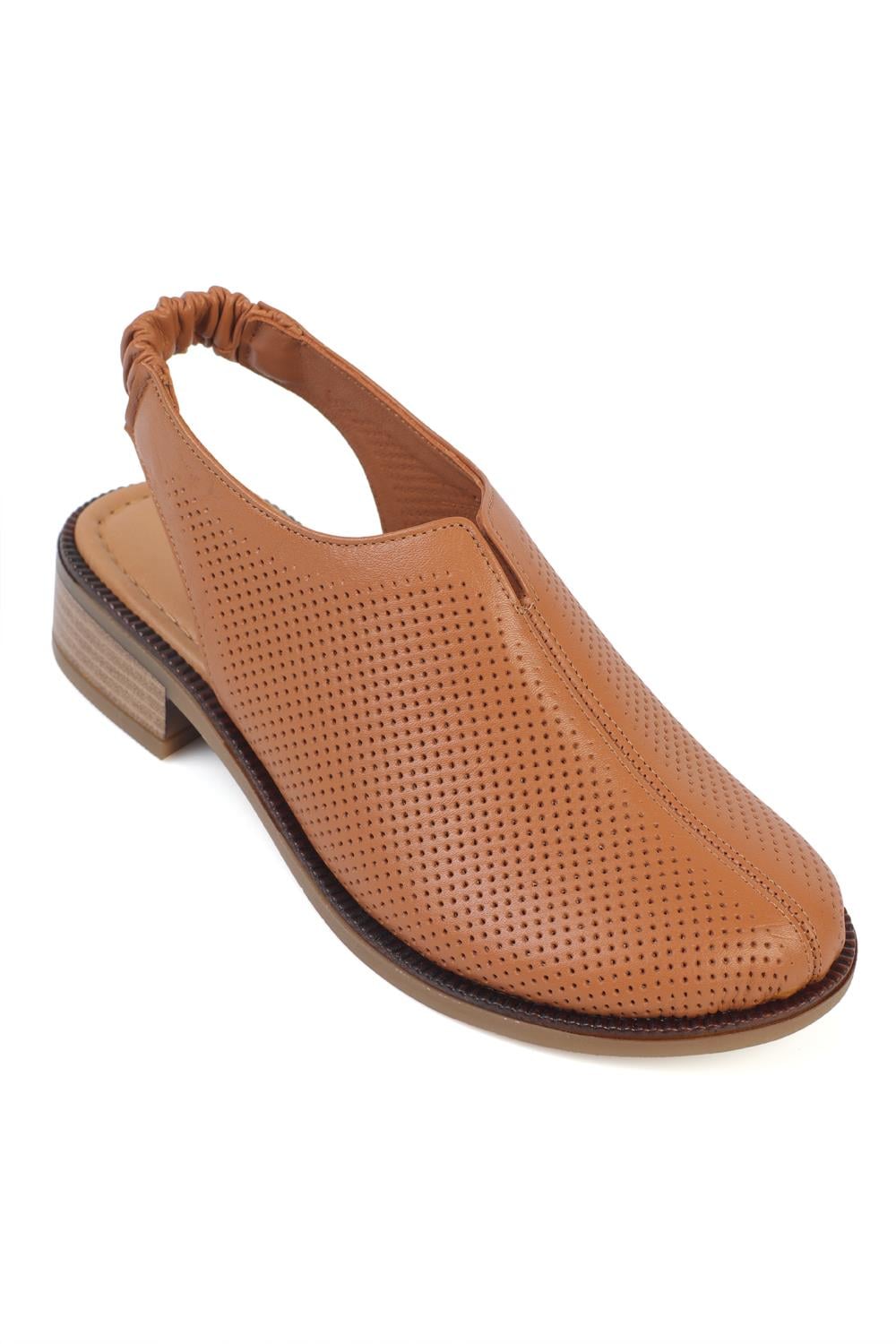 Capone Rox Genuine Leather Low Heel Women Tan Clog