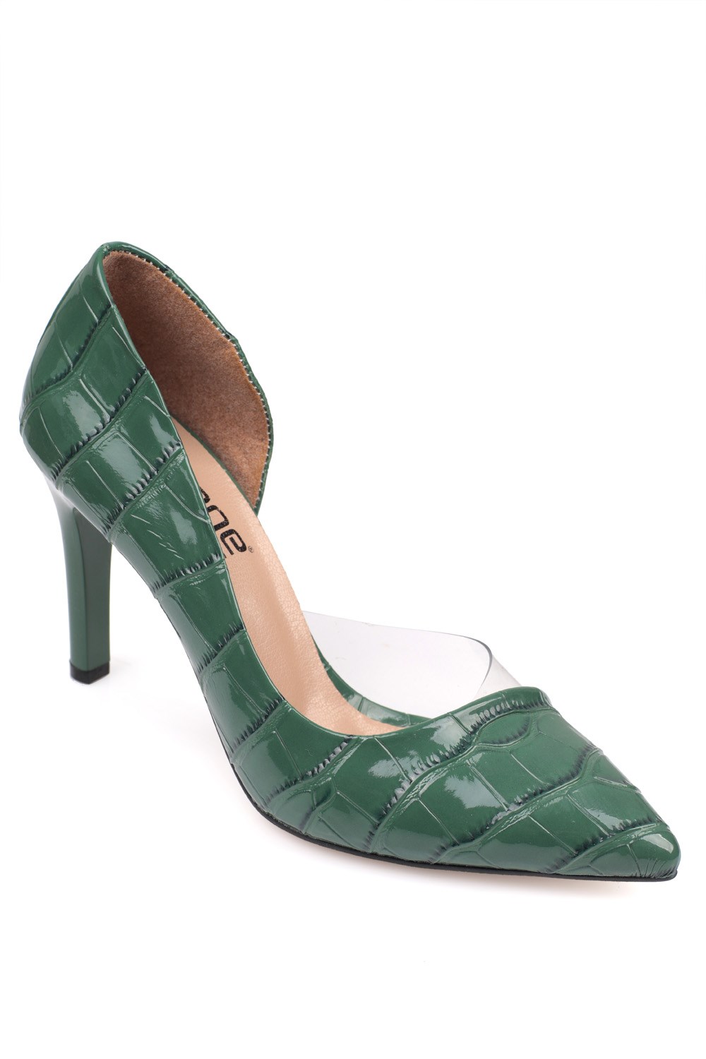 Capone Sabrina Transparent Side Women Green Stiletto
