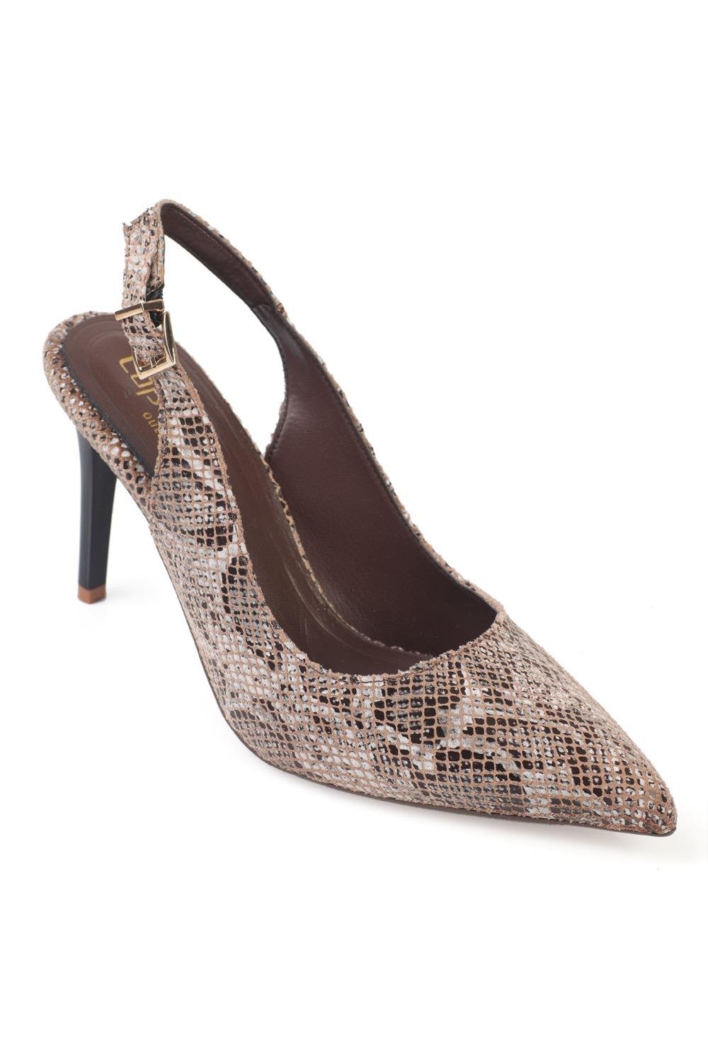 Capone Sally Slingback Mid Heel Soft Padded Insole Women  Shoes