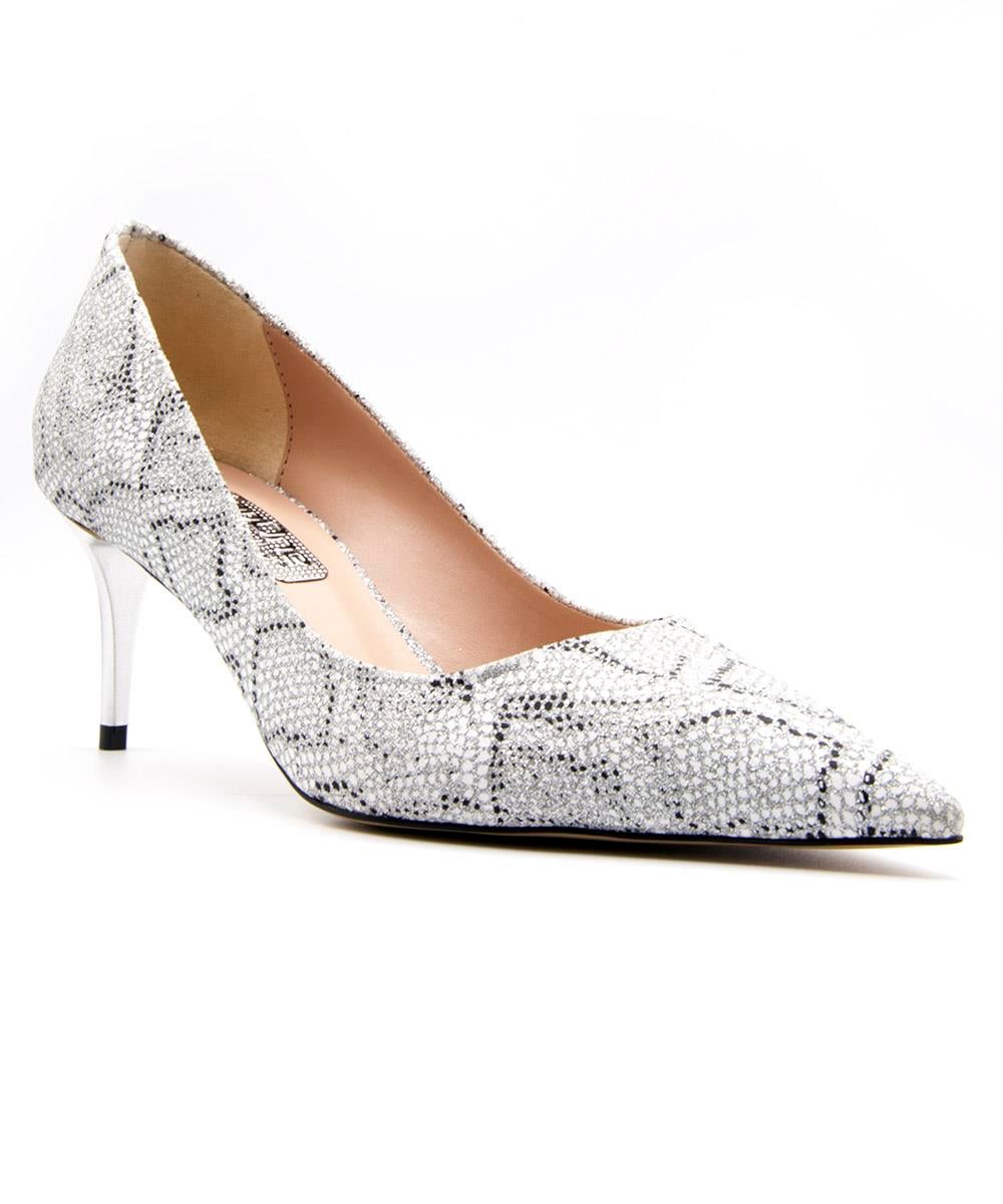 Capone Scarlet Pointed Toe Mid Heel Women Silver Stiletto