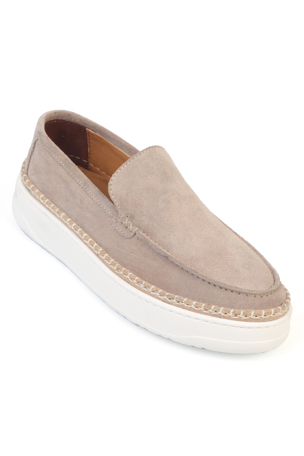 Capone Sergen Genuine Leather Suede Genuine Leather Lined Men Loafer