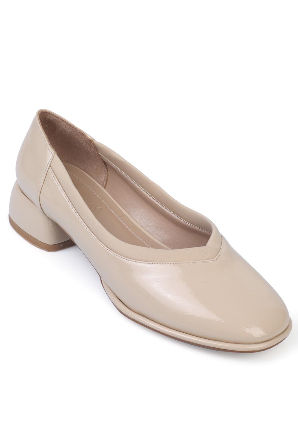 Capone Short-Heeled Comfort Women Beıge Shoes