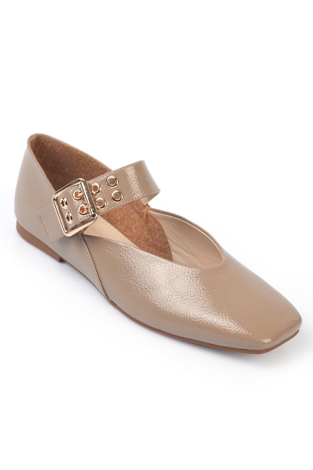 Capone Single Strap Belted Women  Ballerinas