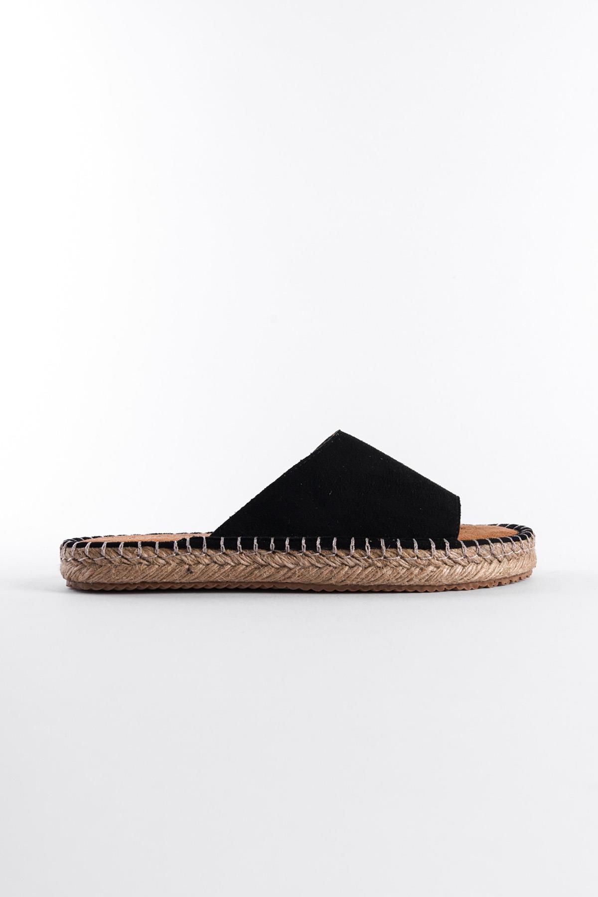 Capone Single Strap Women Black Espadrille Sandals