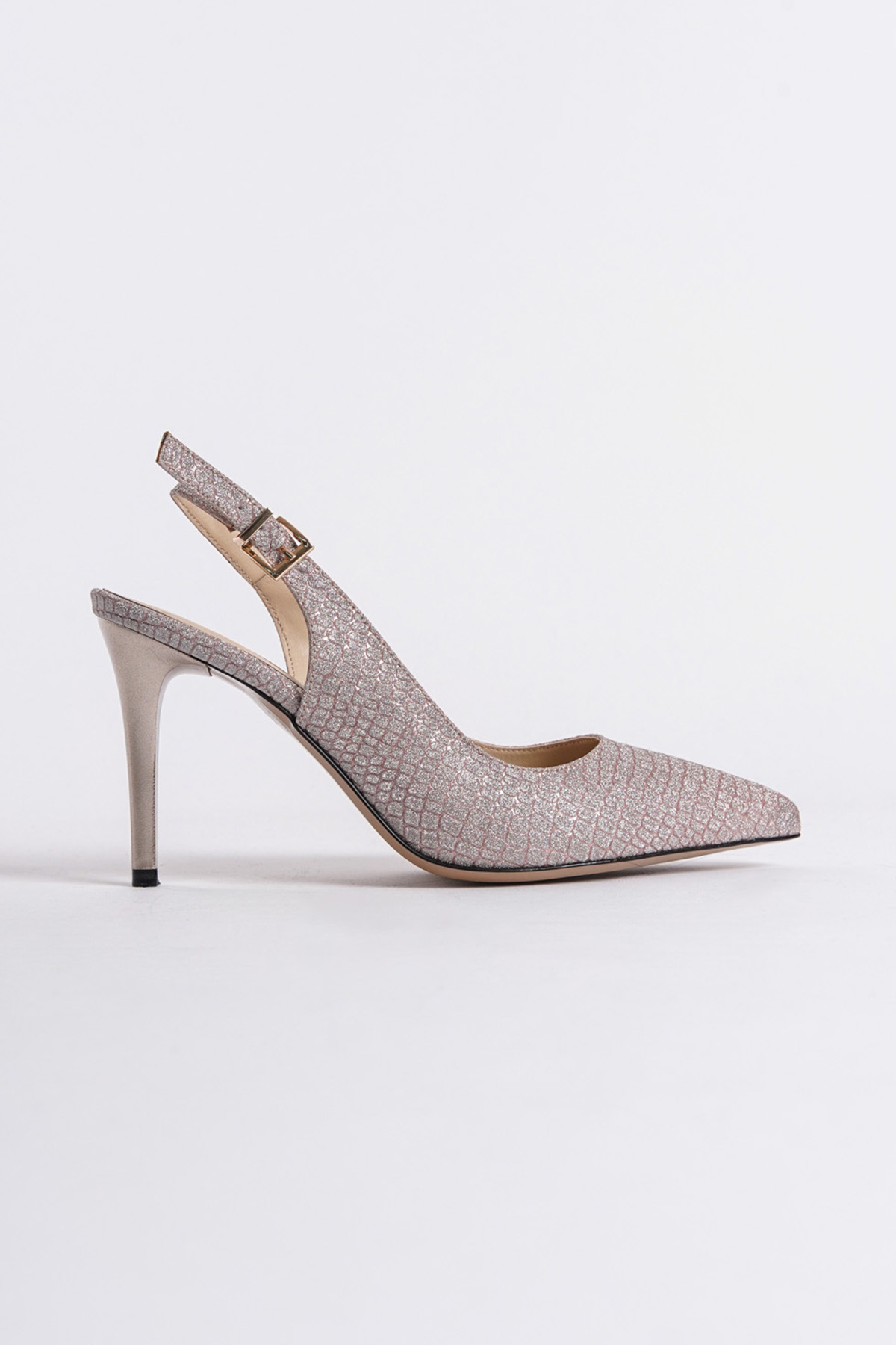Capone Slingback Mid Heel Soft Padded Insole Women Rose Shoes