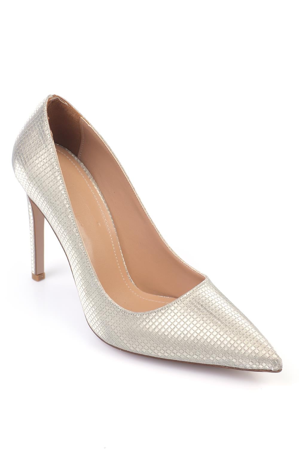 Capone Slingback Mid Heel Soft Padded Insole Women Gold Shoes