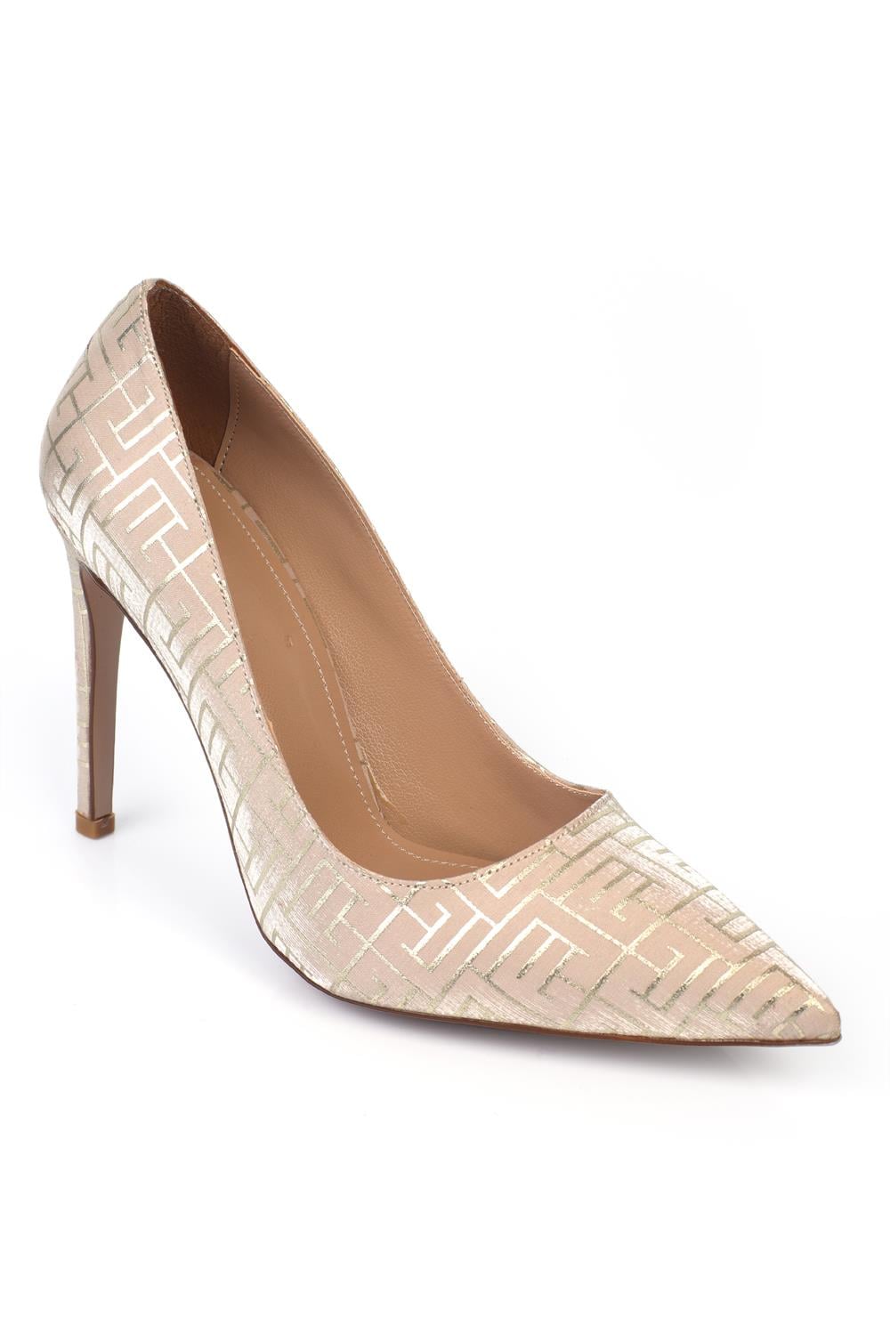 Capone Slingback Mid Heel Soft Padded Insole Women Nude Shoes
