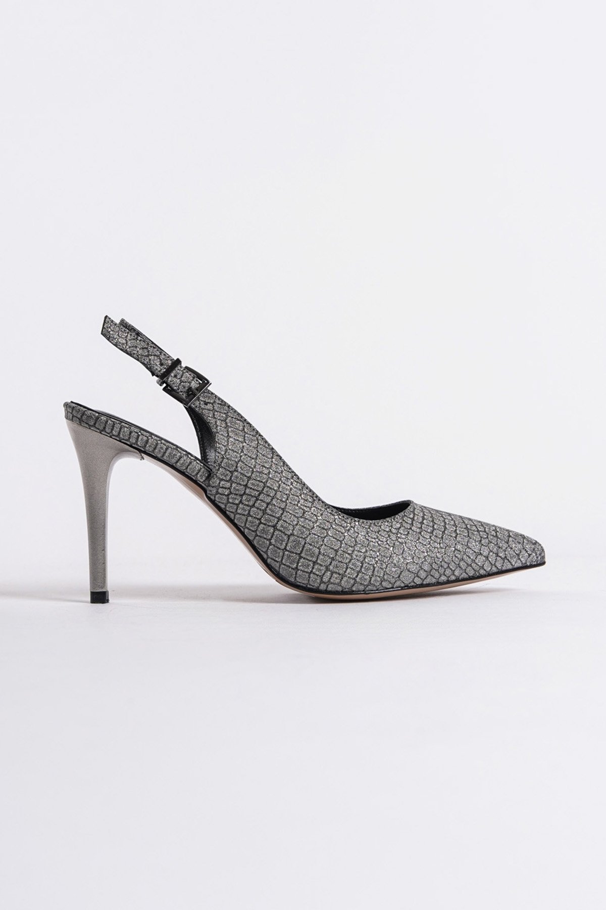 Capone Slingback Mid Heel Soft Padded Insole Women Platinum Shoes