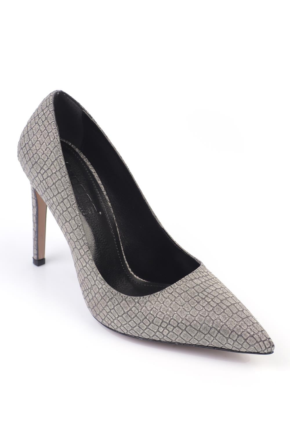 Capone Slingback Mid Heel Soft Padded Insole Women Platinum Shoes