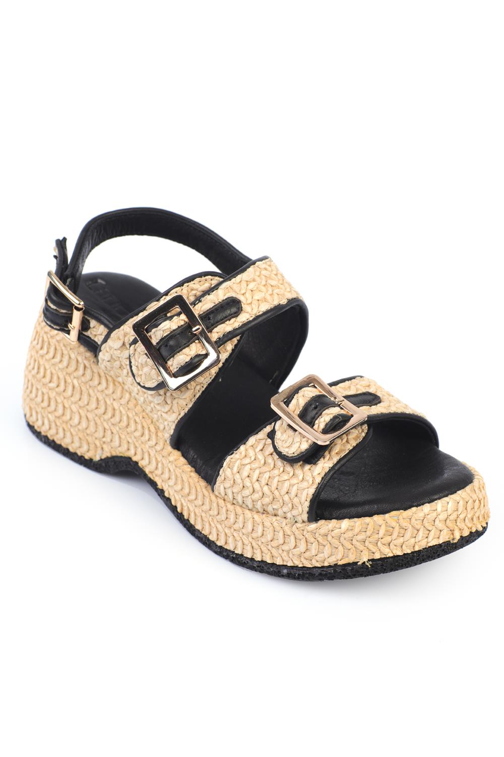 Straw bottom sandals deals