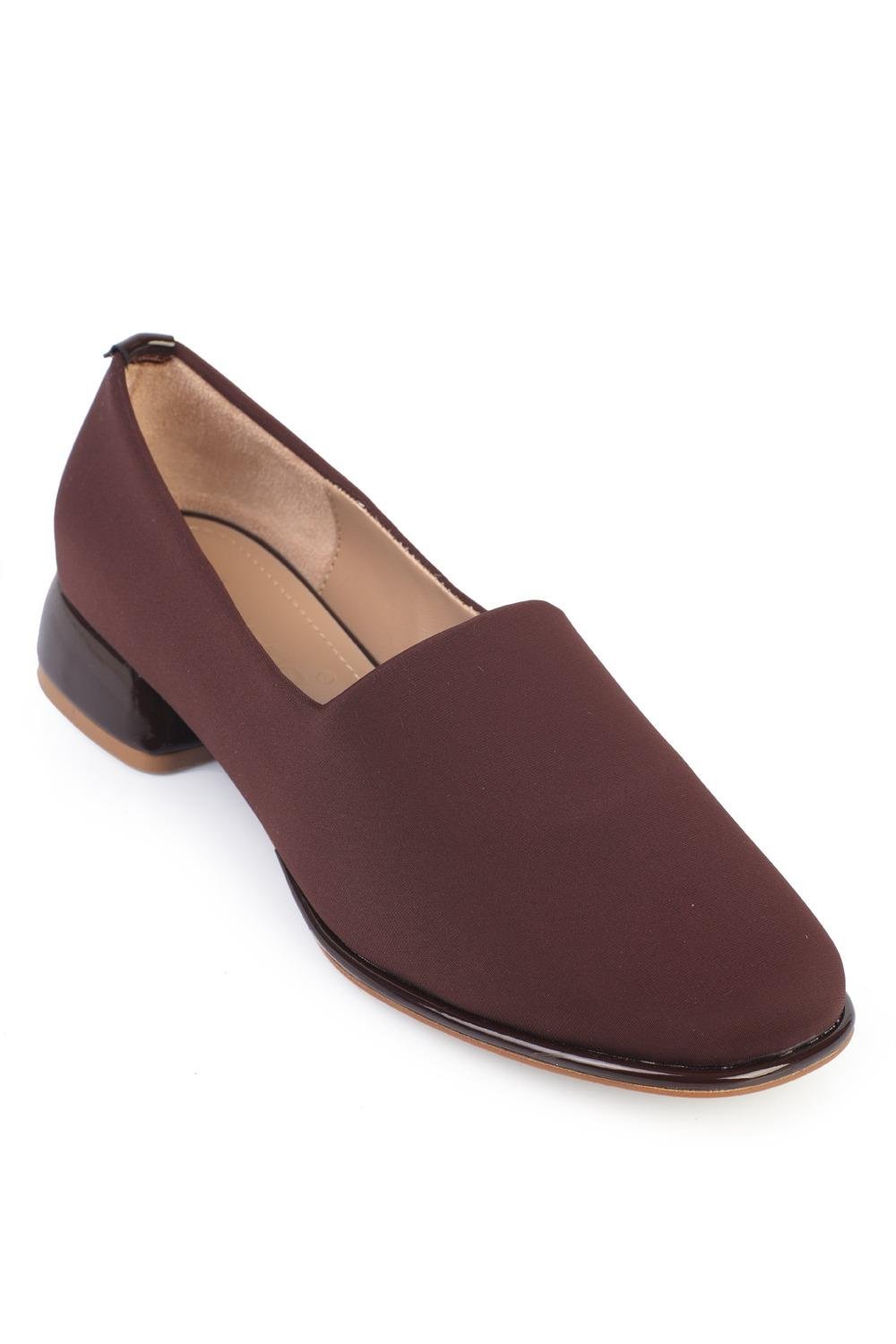 Capone Stretch Short-Heeled Comfort Women Brown Shoes