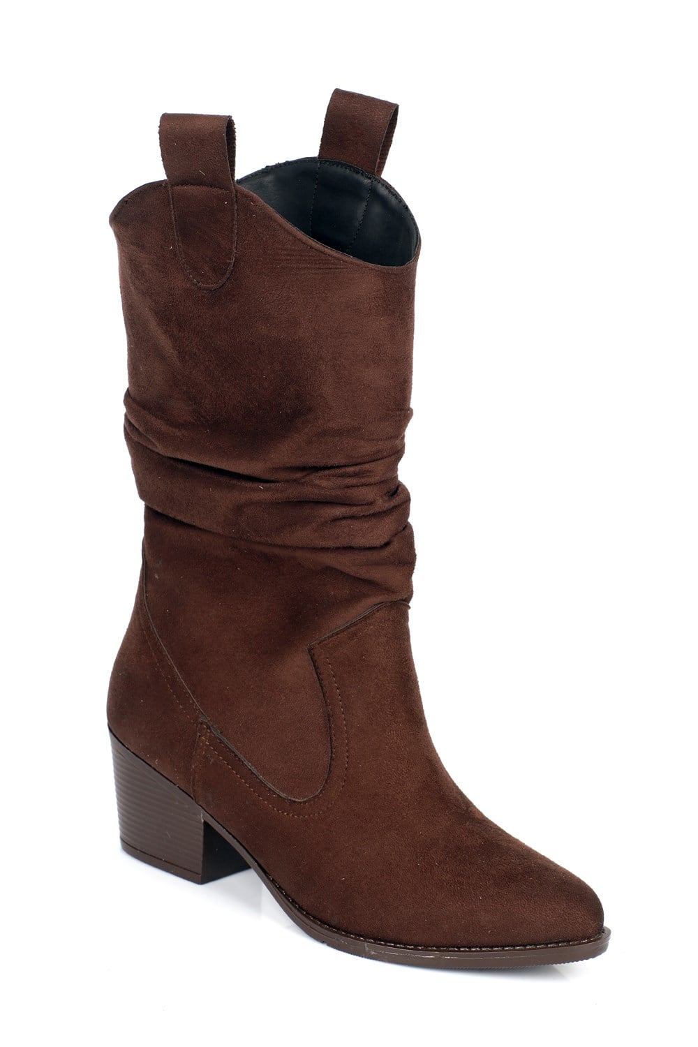 Capone Suede Pull-On Women Sued Brown Cowboy Boots