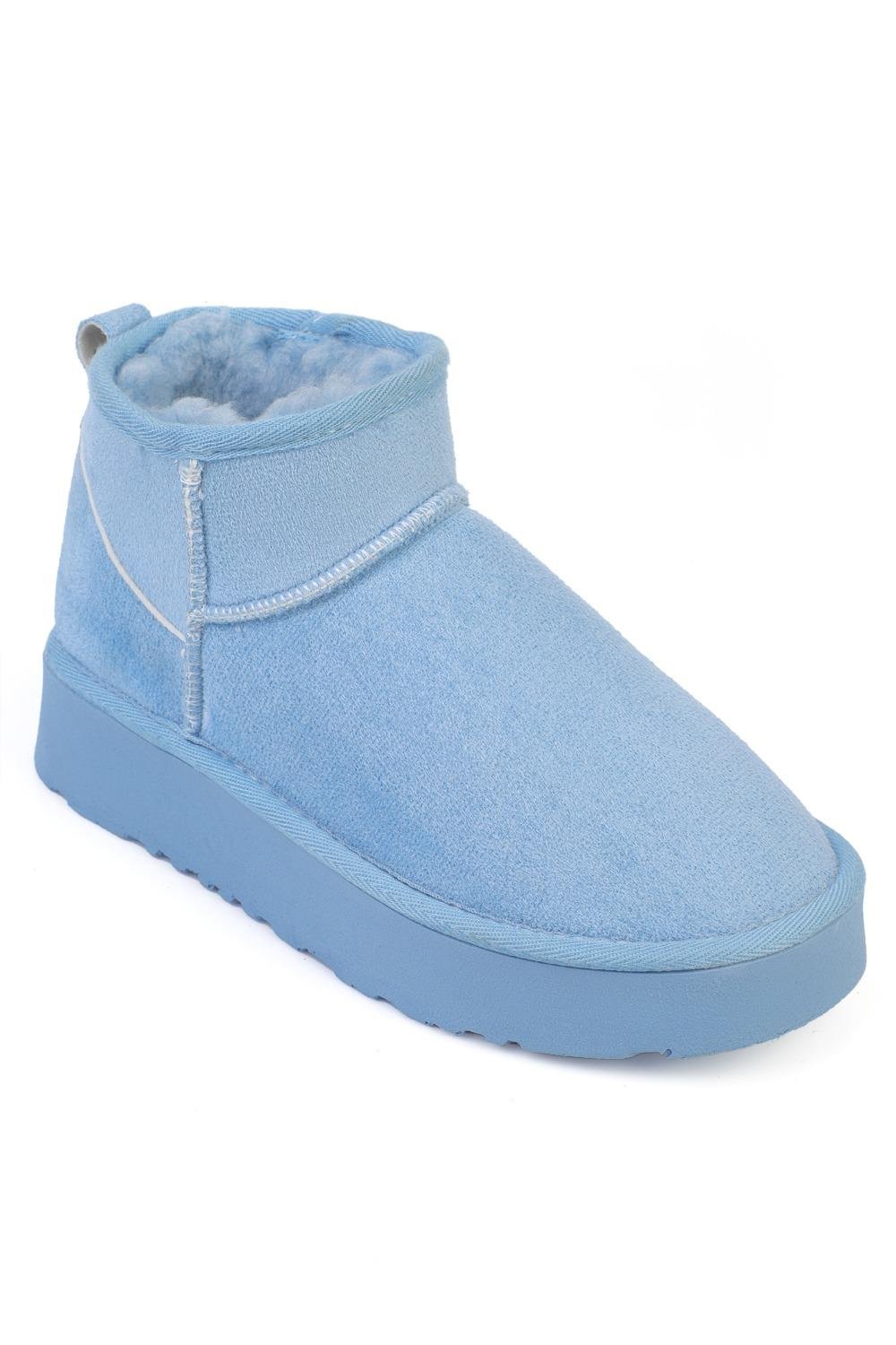 Capone Thick Sole Round Toe Fur Lined Short Woman Boots