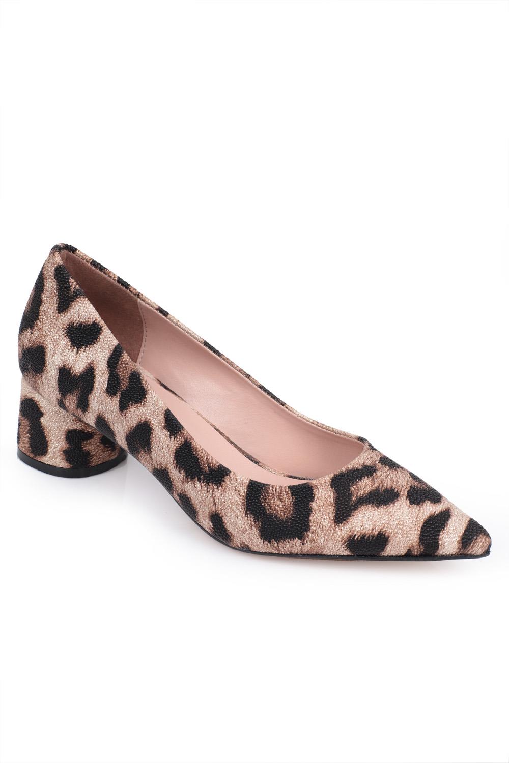 Capone Tina Mid Heel Women Leopard Shoes