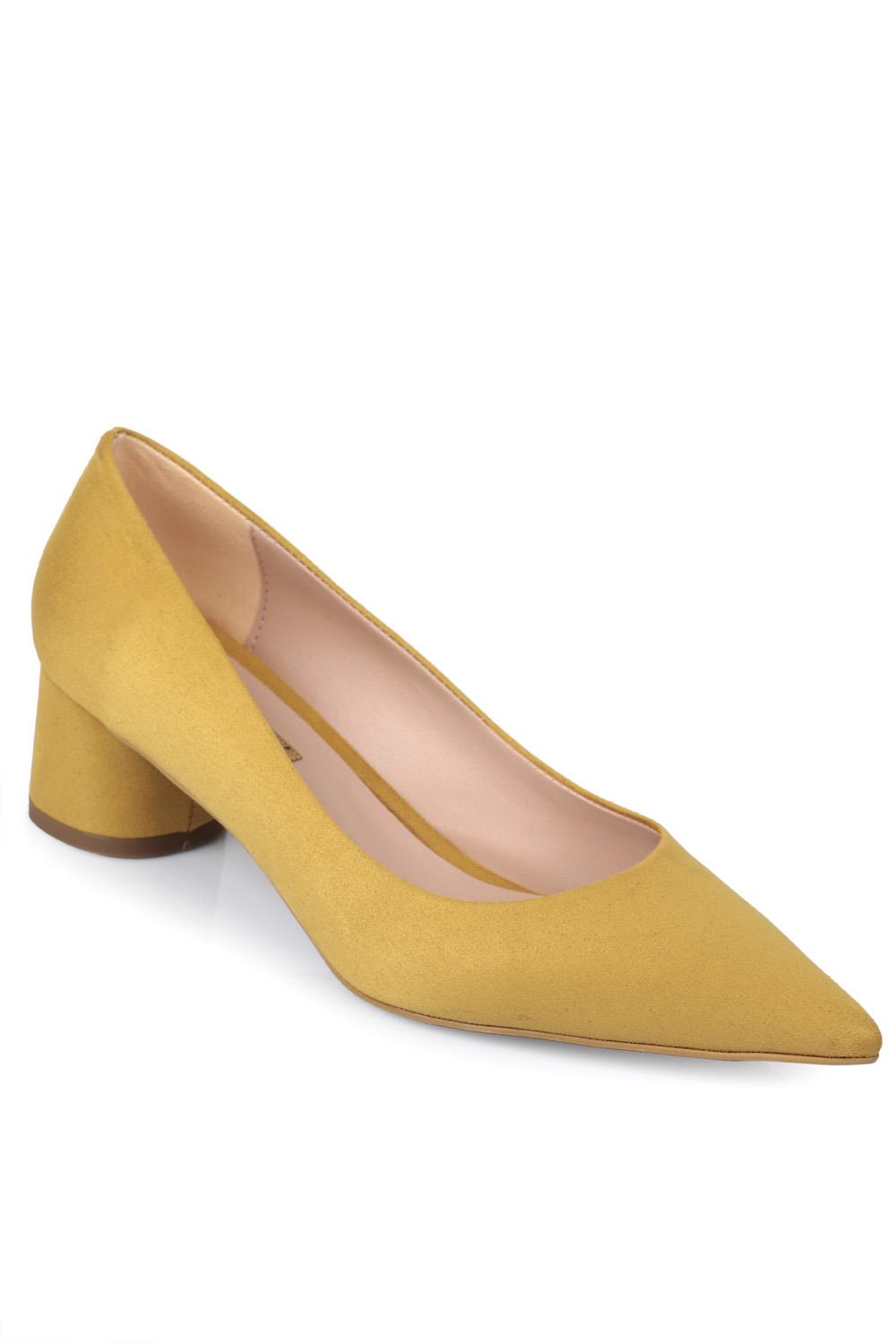 Capone Tina Mid Heel Women Mustard Shoes