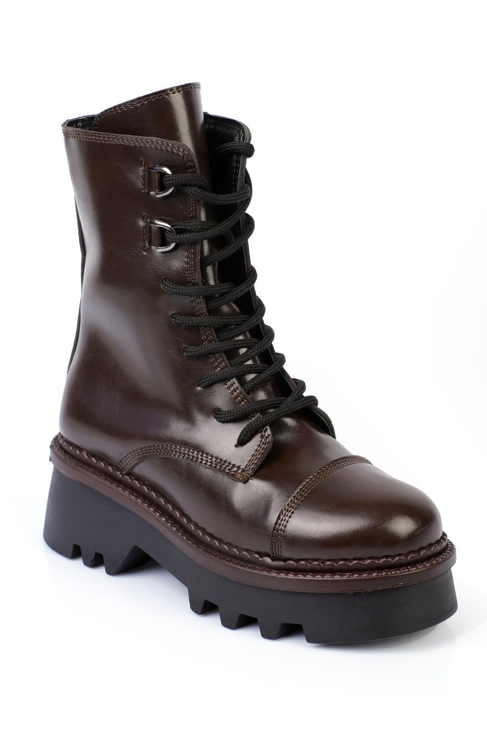 Capone Track Sole Laced Women  Long Boots