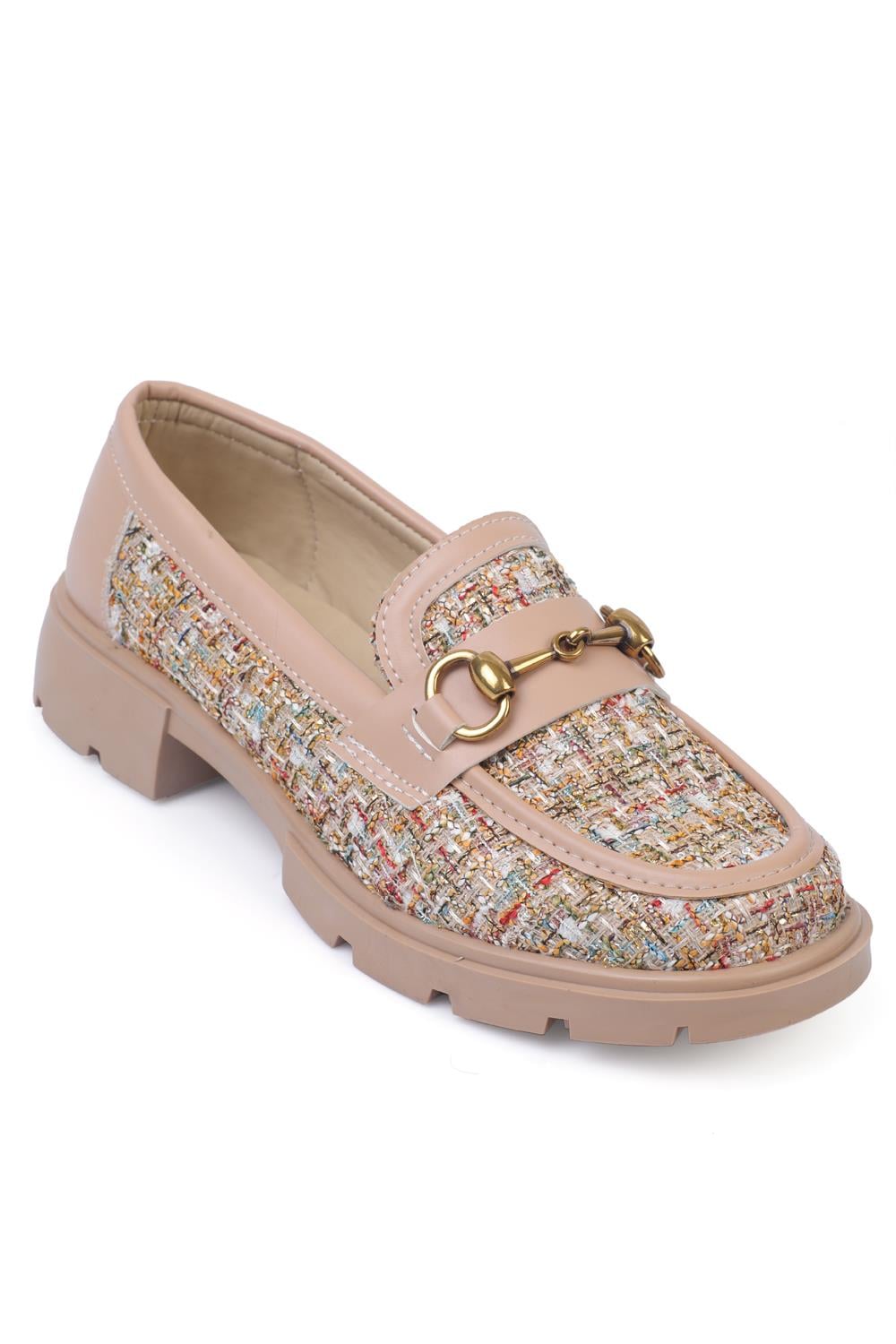 Capone Track Sole Metal Buckled Women  Loafers