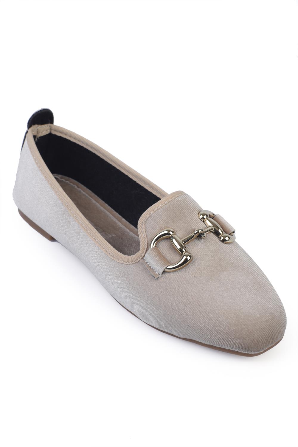 Capone Velvet Women Velvet Beige Ballerinas
