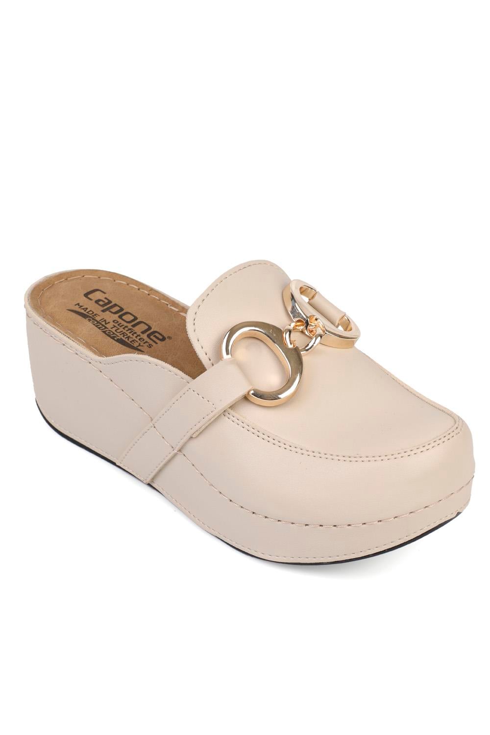 Capone  Women Beige Slingback Comfort Anatomical Sandals