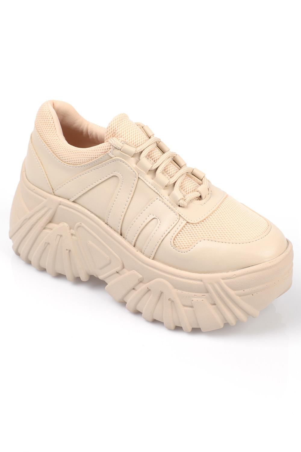 Capone Women Nude Sneaker Sport Shoes