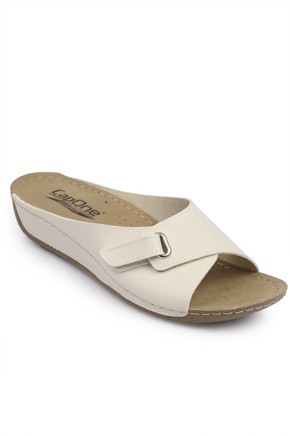 Capone Z0397 Women Beige Slide Comfort Anatomical Sandals