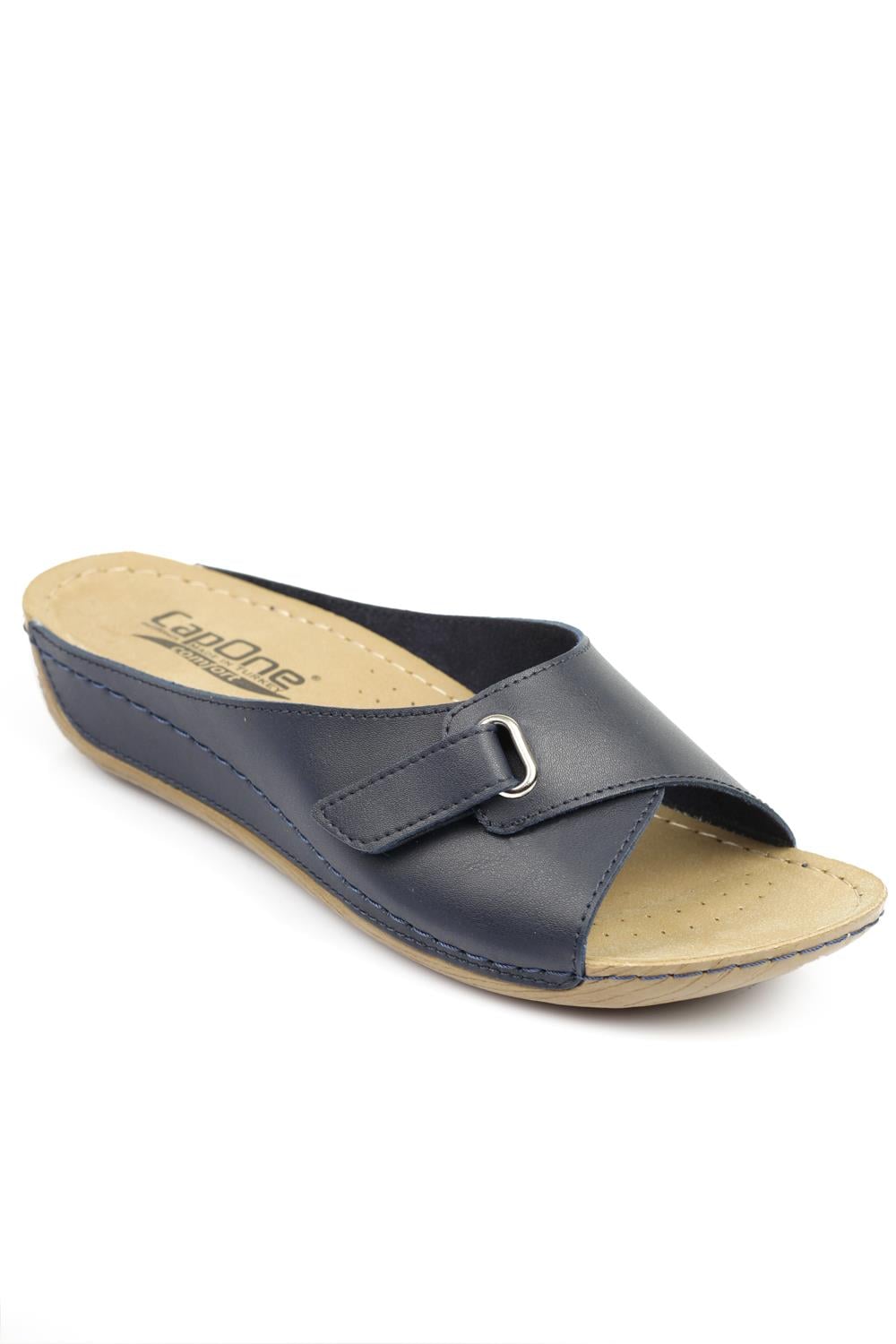 Capone Z0397 Women Navy Slide Comfort Anatomical Sandals