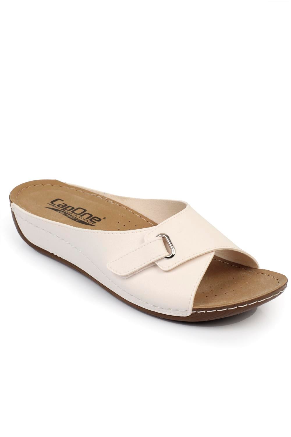 Capone Z0397 Women White Slide Comfort Anatomical Sandals