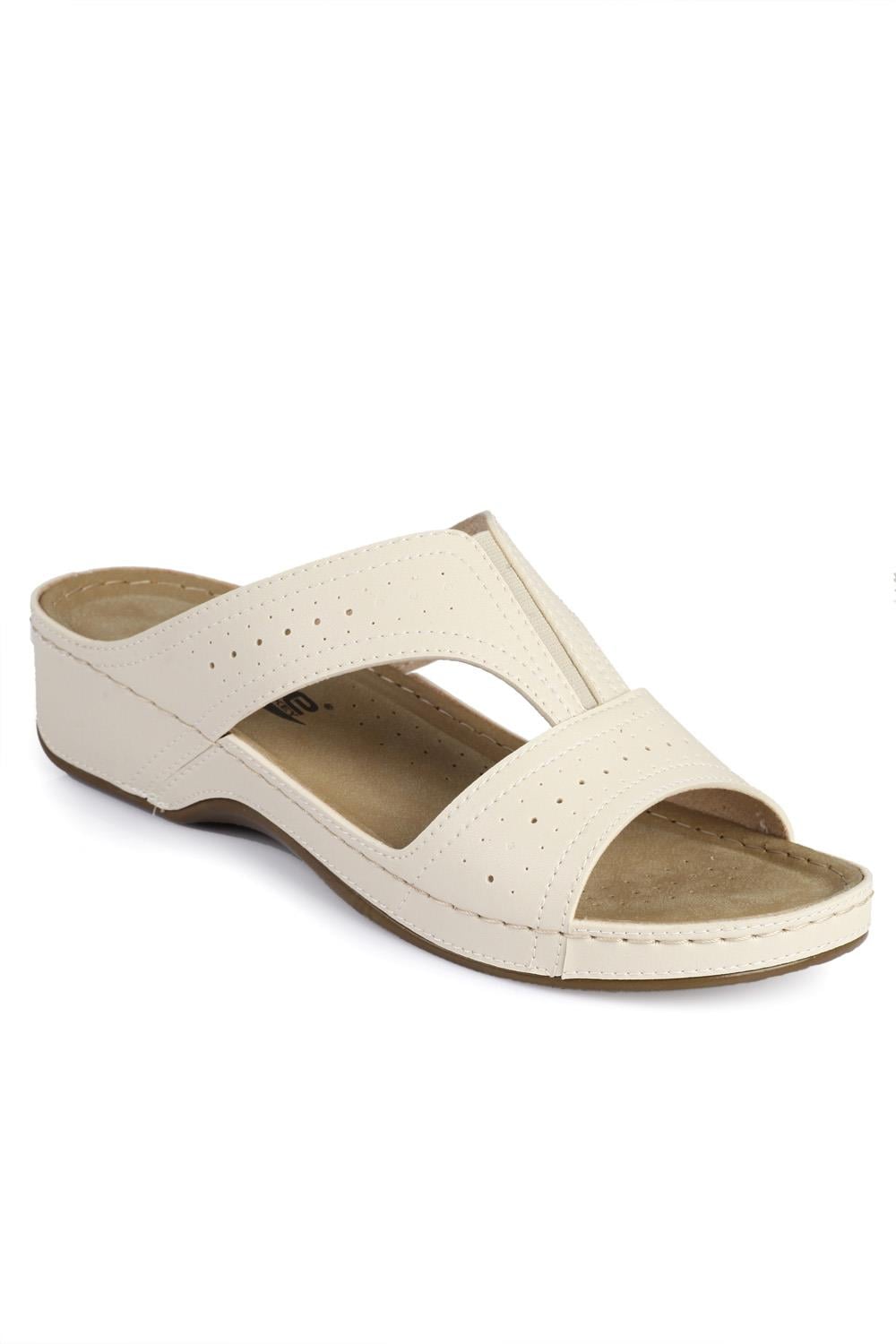 Capone Z0426 Women Beige Slide Comfort Anatomical Sandals