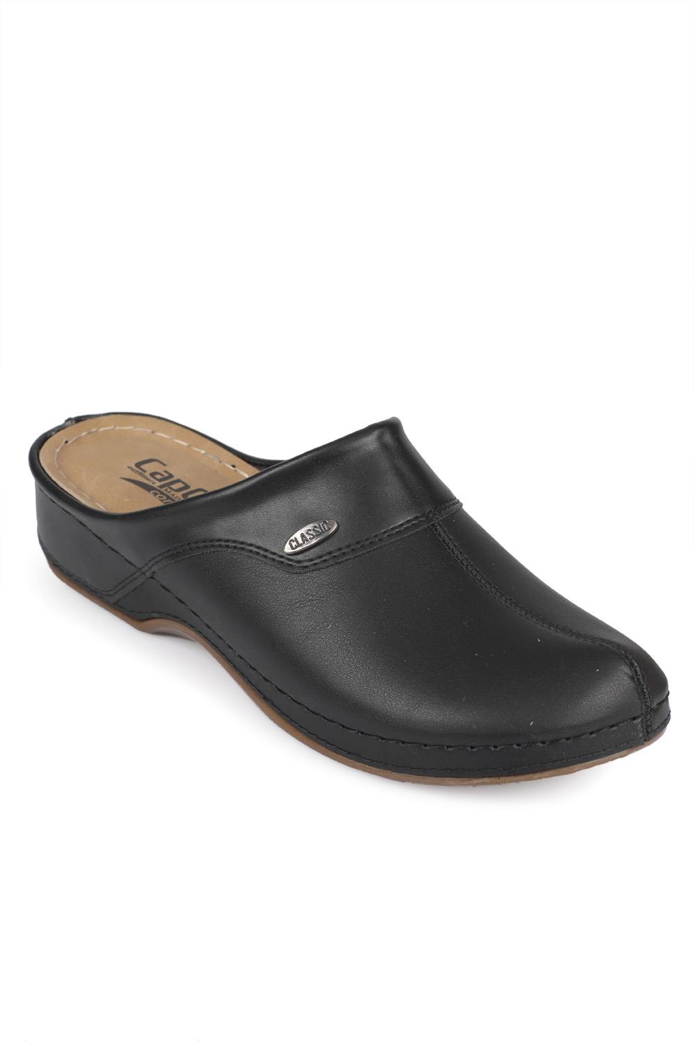 Capone Z0428 Women Black Comfort Anatomical Clog Sandals