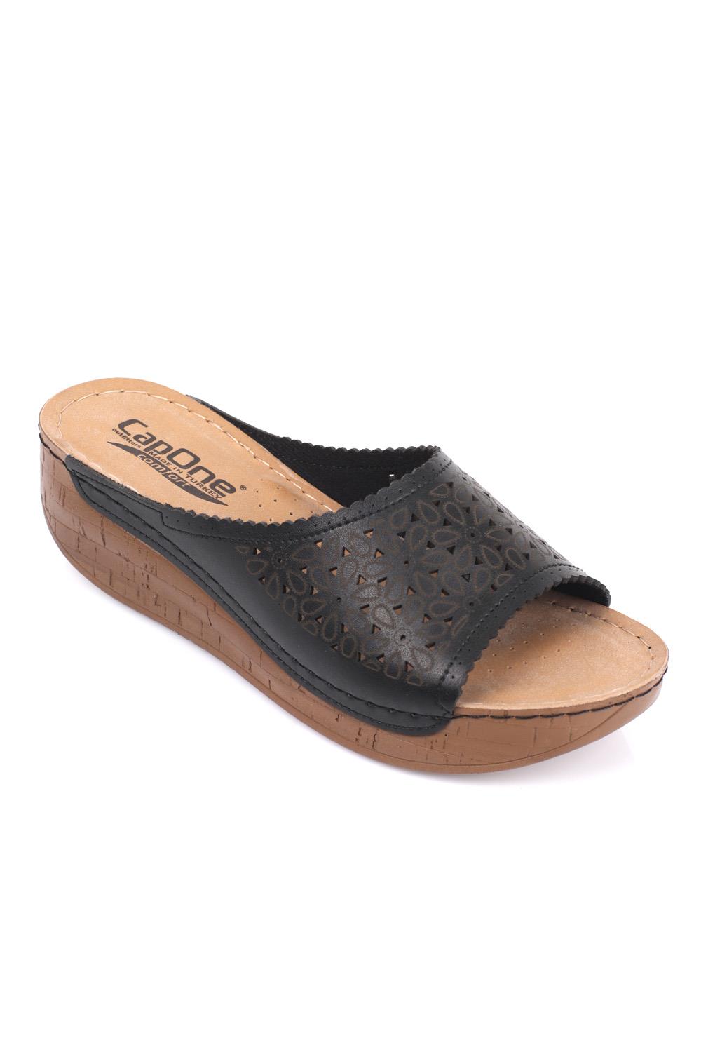 Capone Z0941 Women Black Slide Comfort Anatomical Sandals