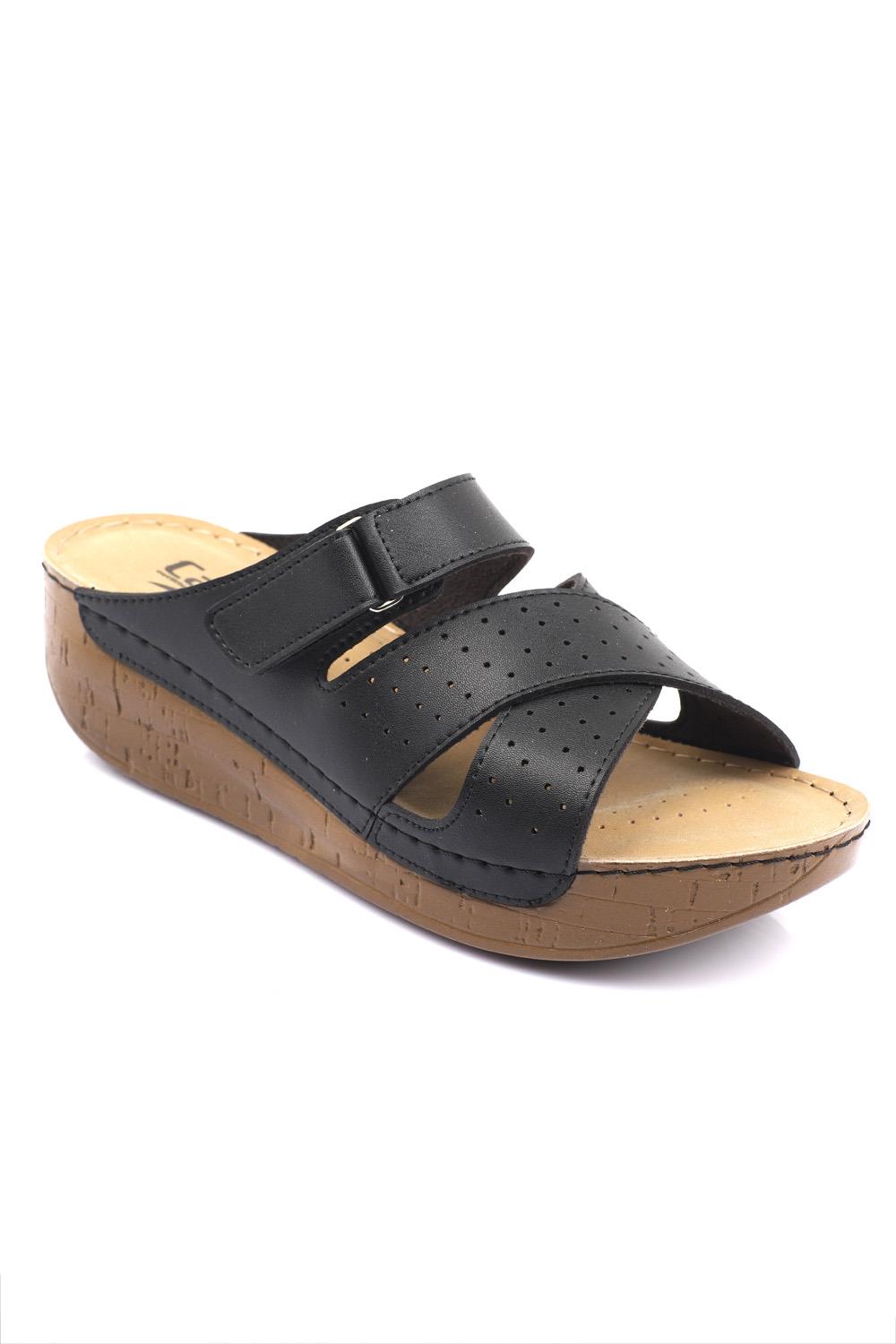 Capone Z5411 Women Black Slide Comfort Anatomical Sandals