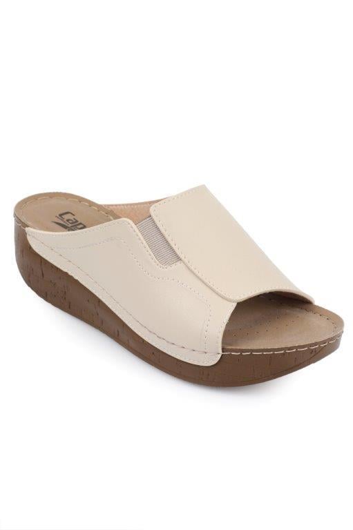 Capone Z5414 Women Beige Slide Comfort Anatomical Sandals