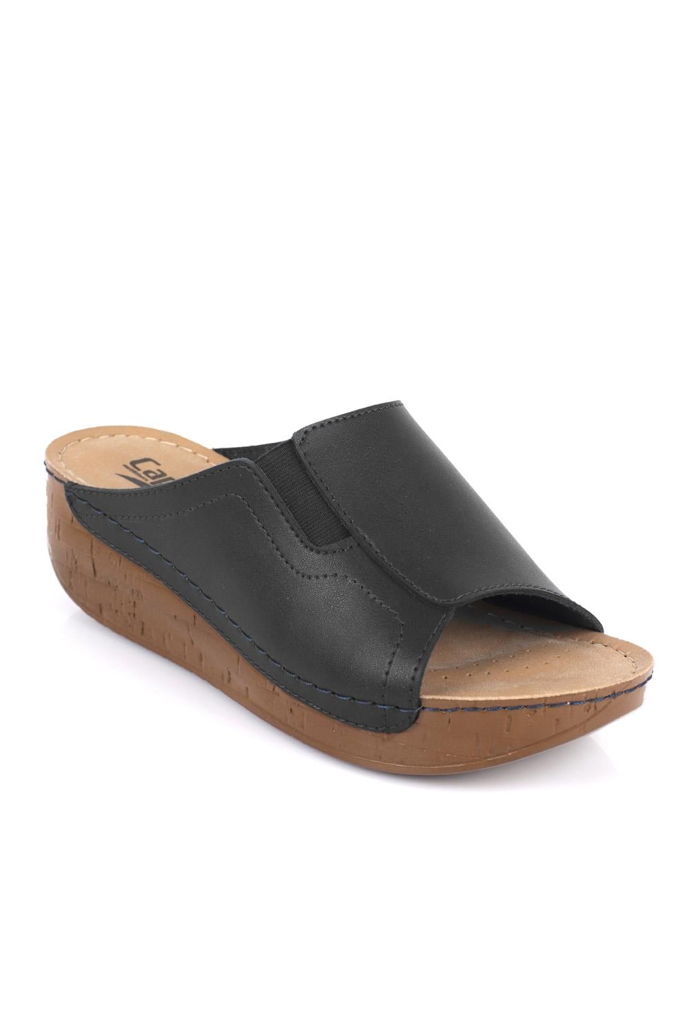 Capone Z5414 Women Black Slide Comfort Anatomical Sandals
