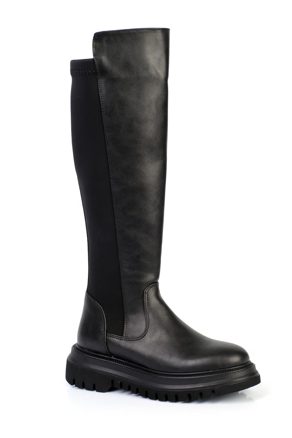 Capone Zippered Long Women Black Boots