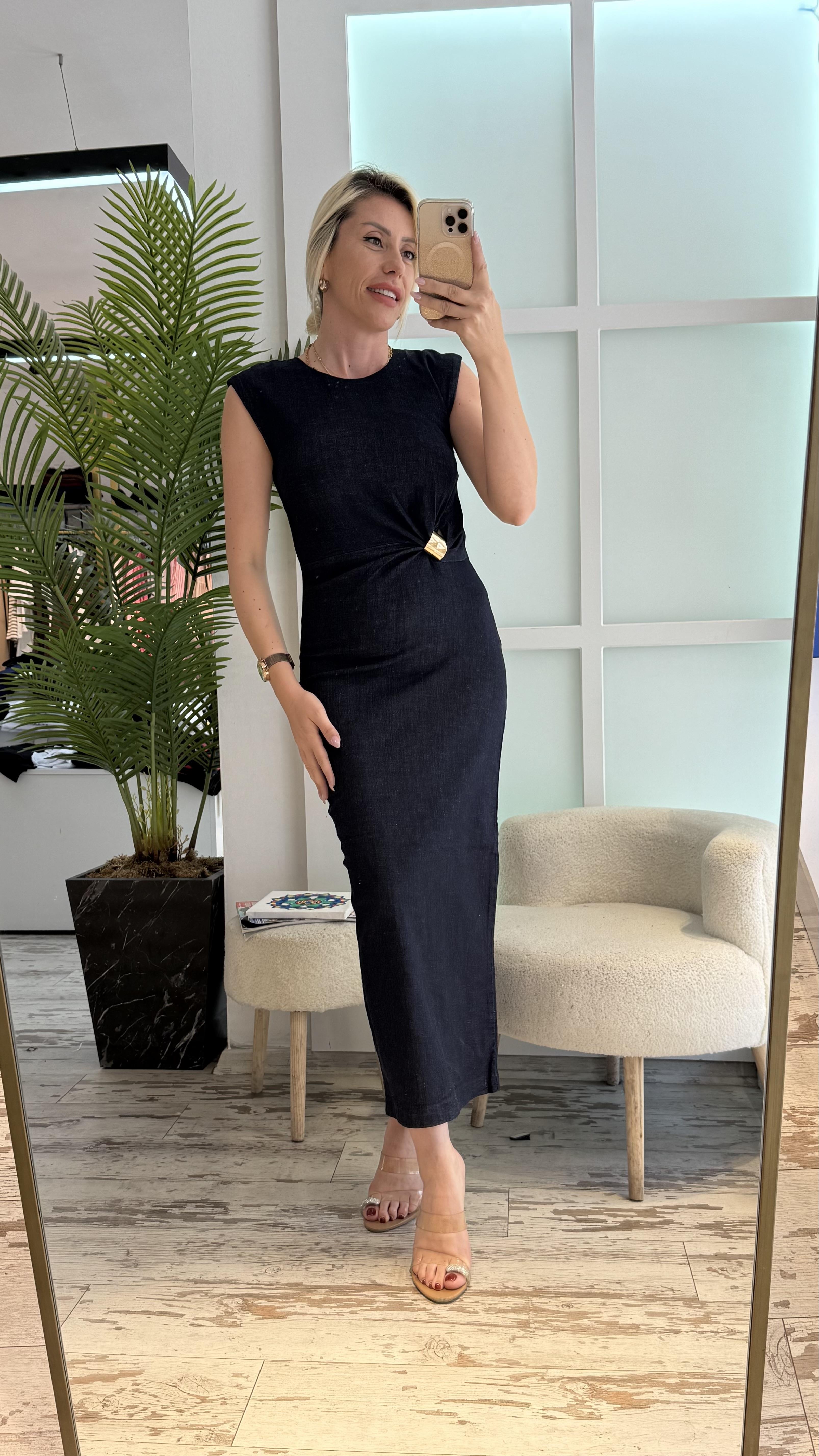 ABELİA TOKALI KOT ELBİSE