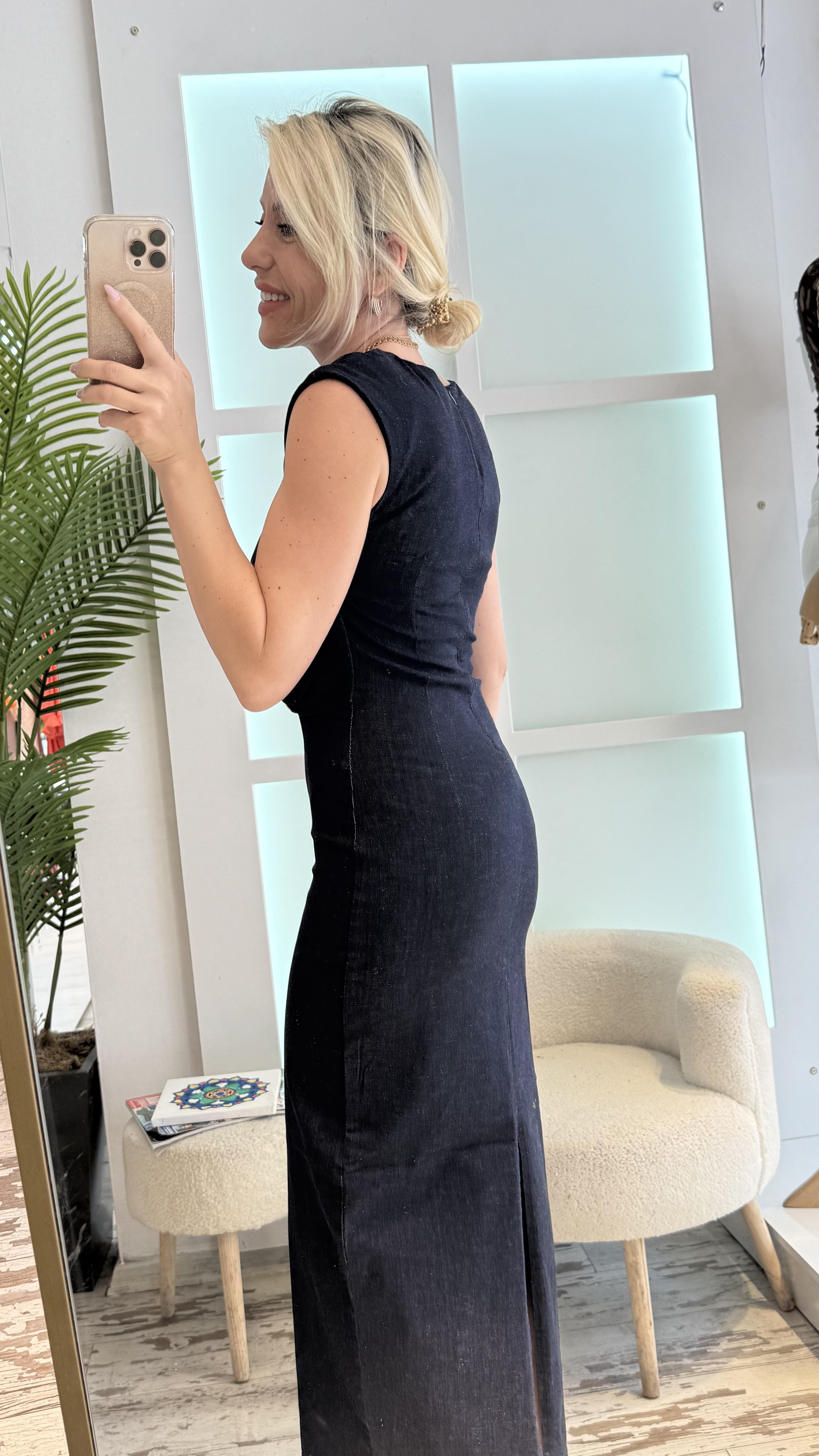 ABELİA TOKALI KOT ELBİSE