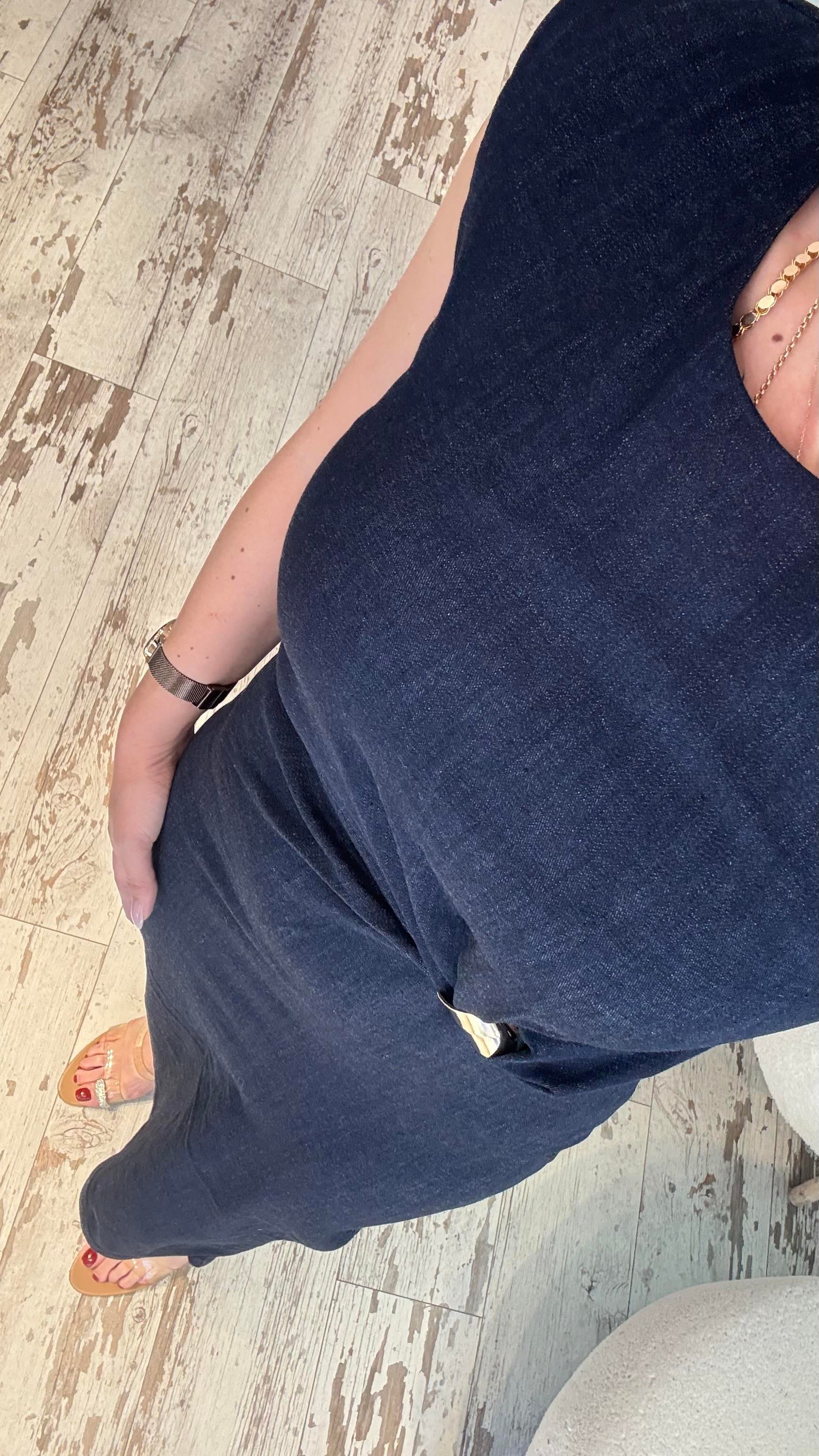 ABELİA TOKALI KOT ELBİSE