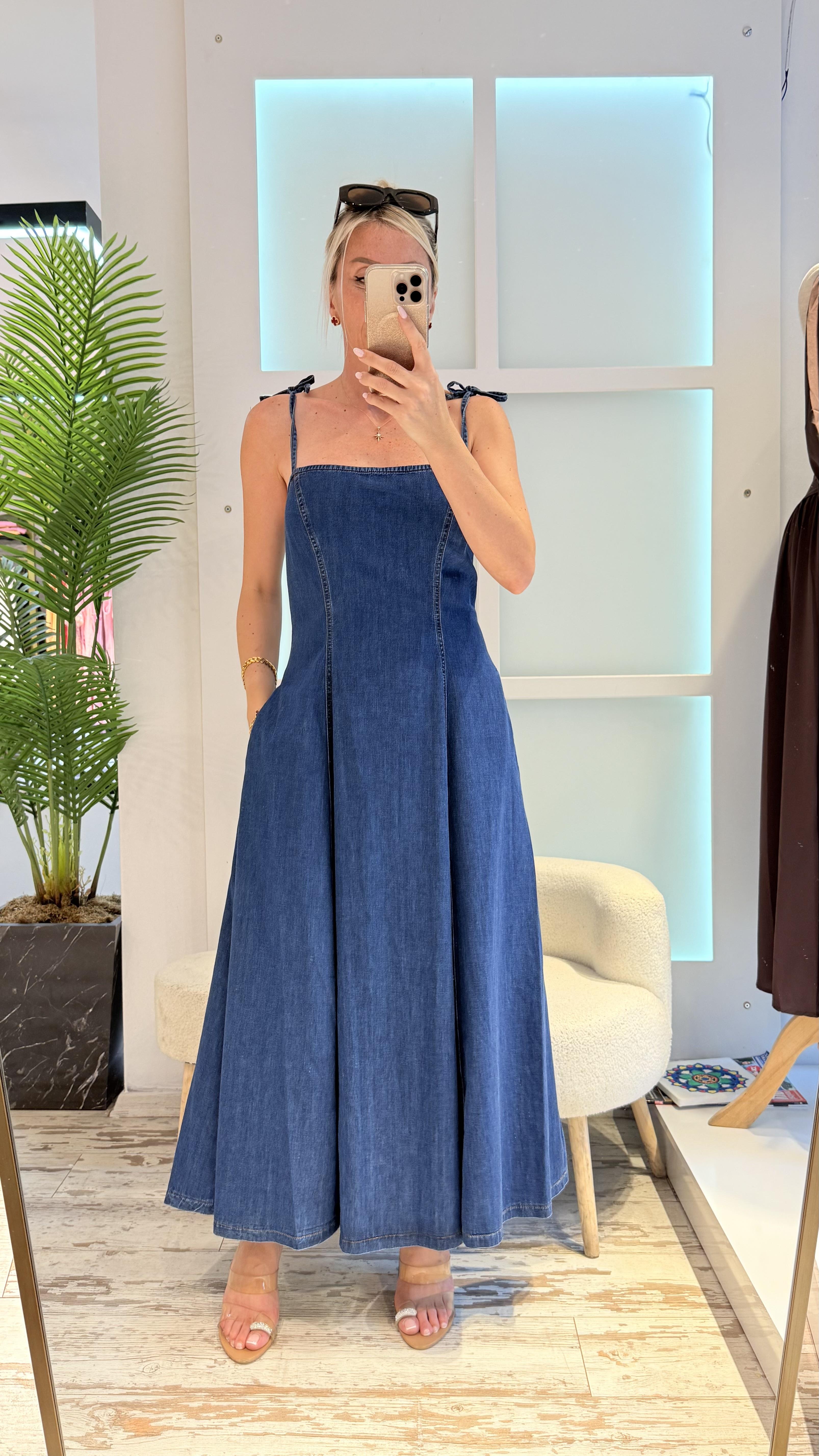 ADELİNA KOT ELBİSE