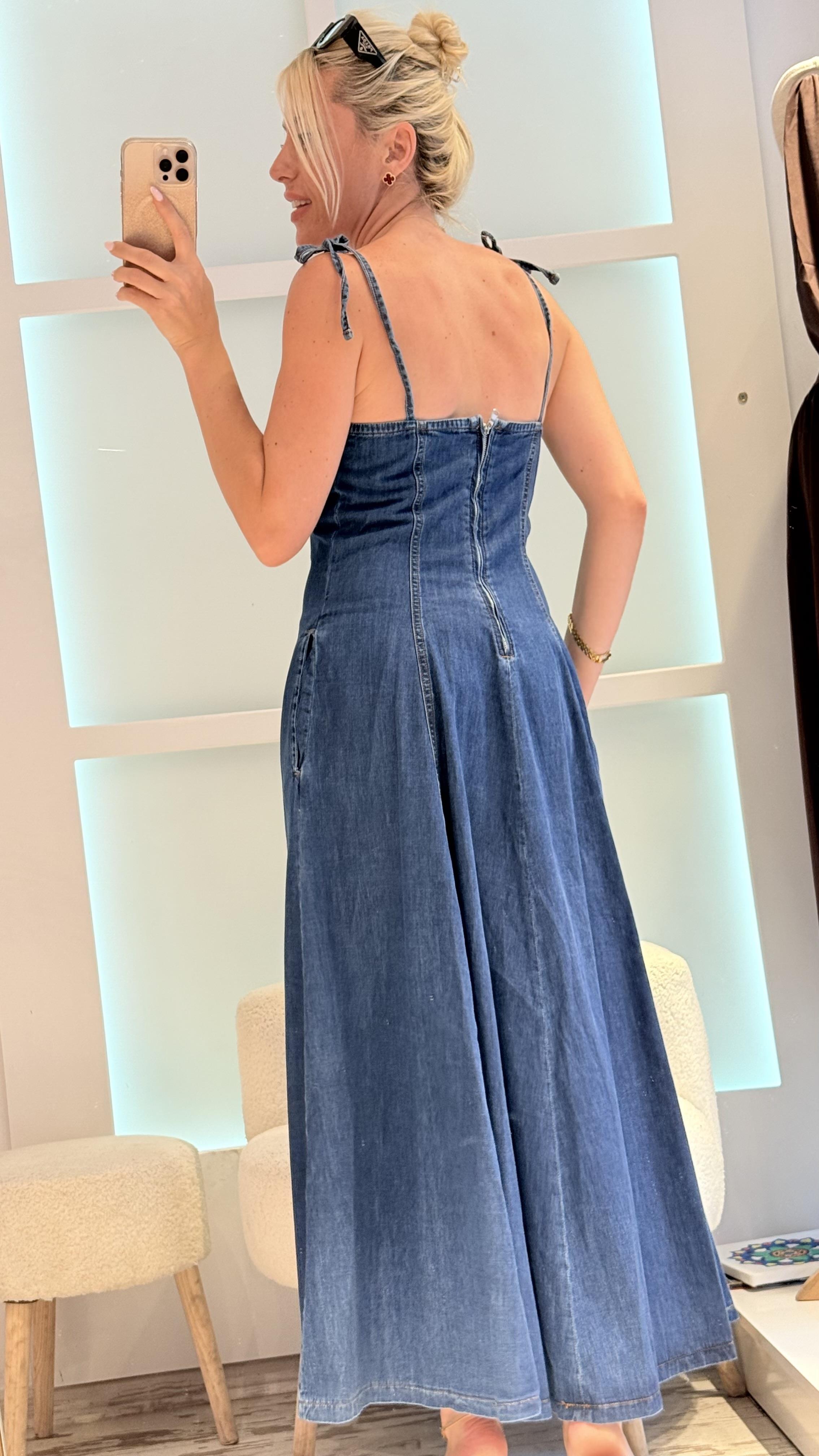 ADELİNA KOT ELBİSE