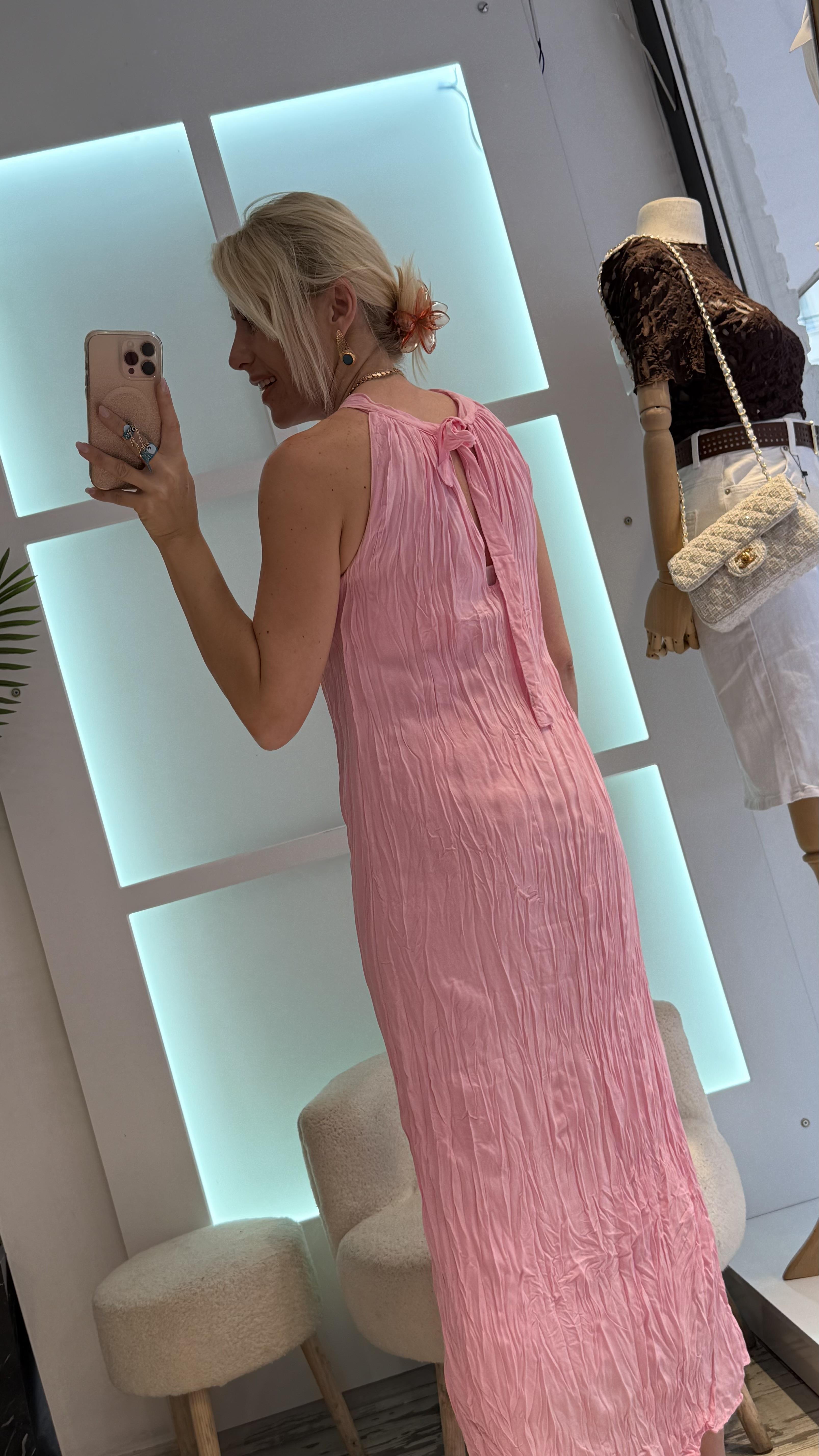 ADELLA PEMBE ELBİSE