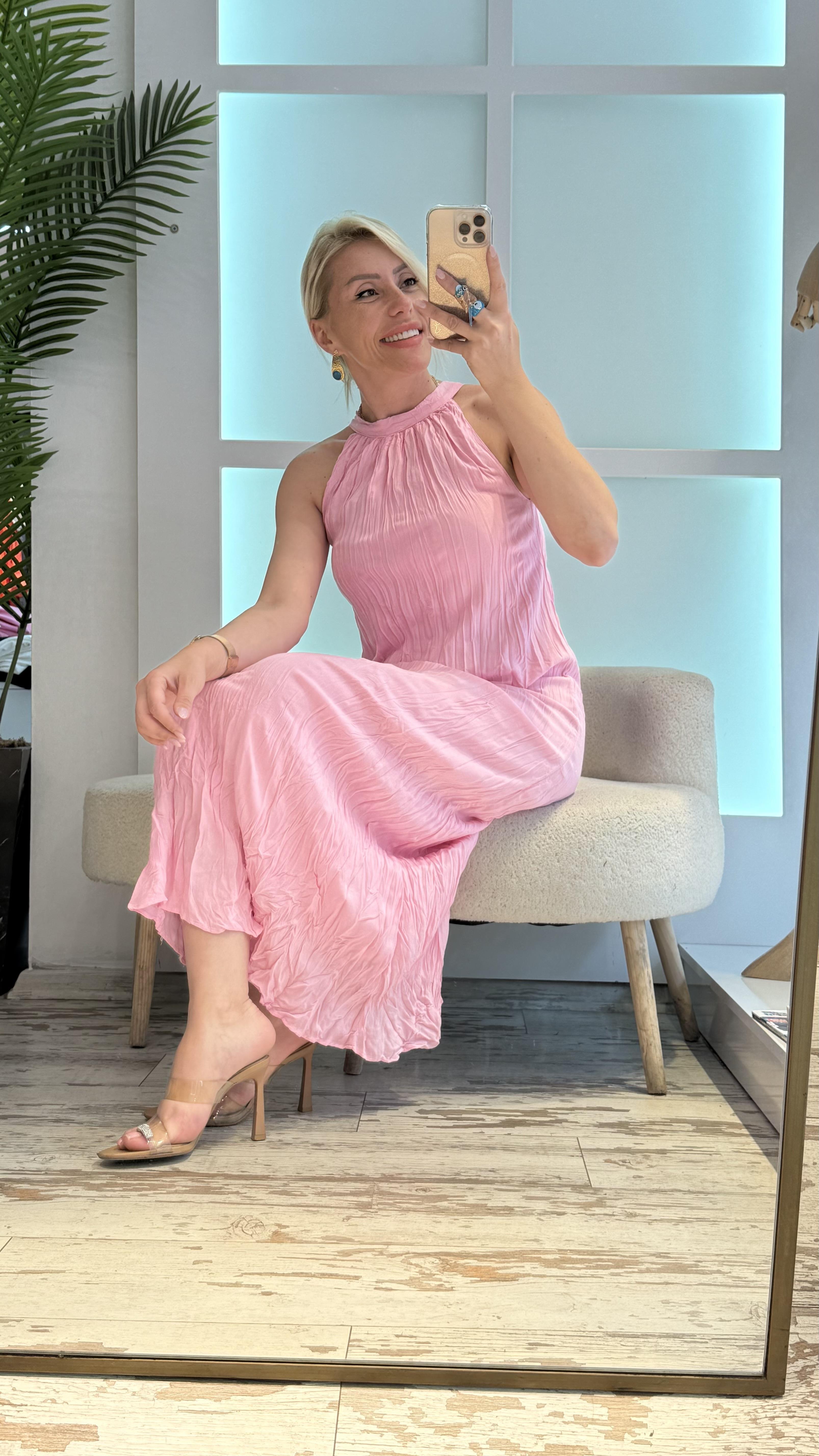 ADELLA PEMBE ELBİSE